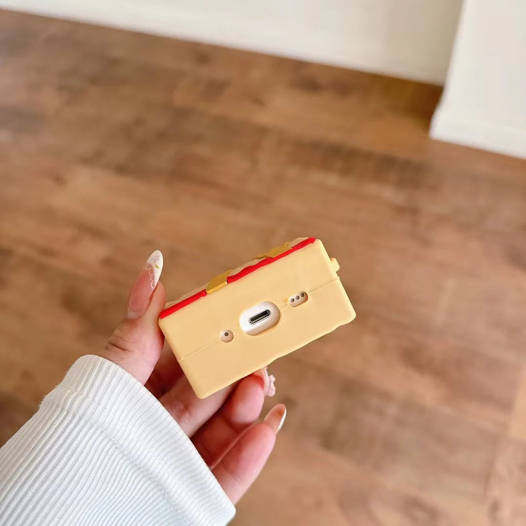 French Fries Fun Style Silicone Airpods Case