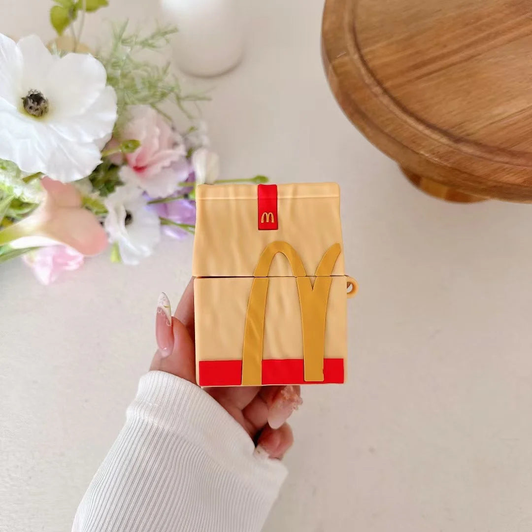 French Fries Fun Style Silicone Airpods Case