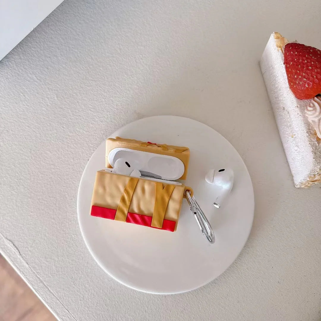 French Fries Fun Style Silicone Airpods Case