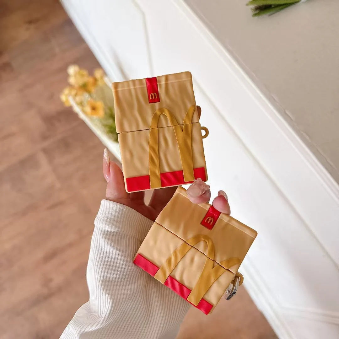 French Fries Fun Style Silicone Airpods Case