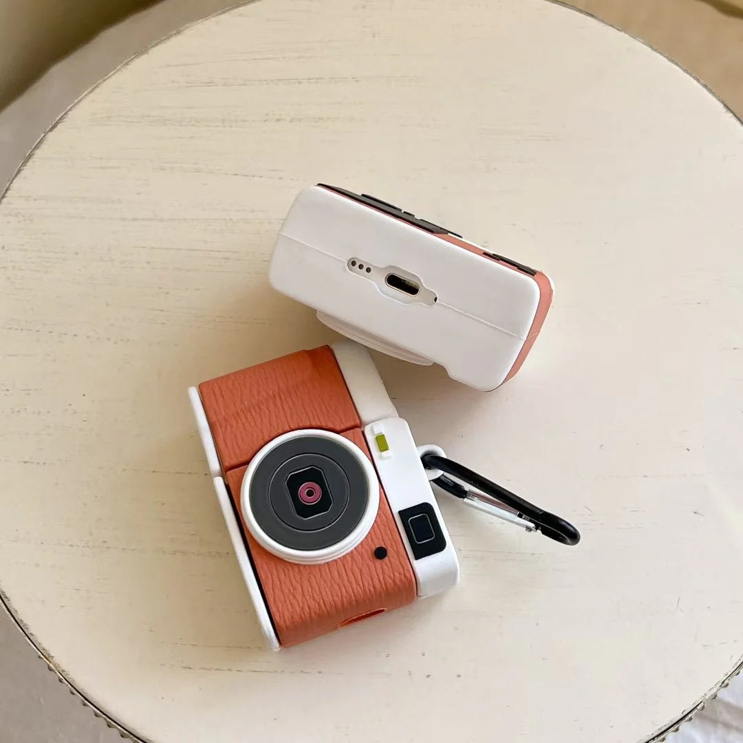 Mini Snap Camera Fun Style Silicone Airpods Case