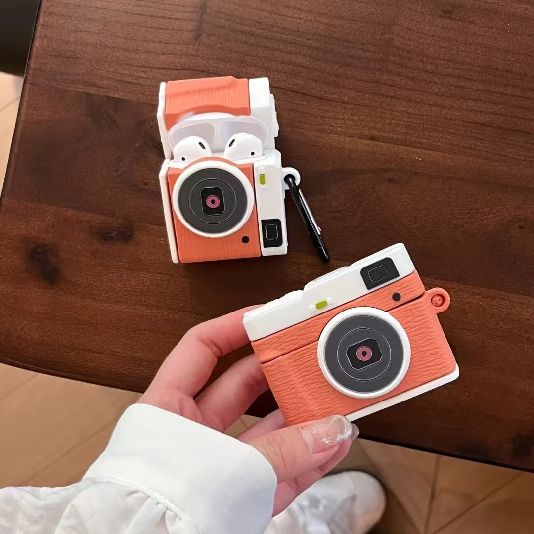 Mini Snap Camera Fun Style Silicone Airpods Case