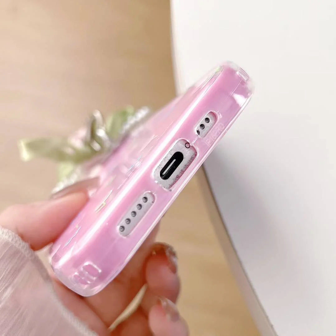 Pastel Tulip   Phone Case with Pearl Bow Charm