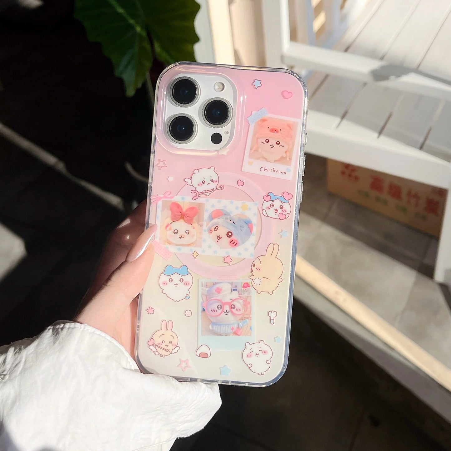 Sweet Pastel Bunny Collage Phone Case With MagSafe Holder