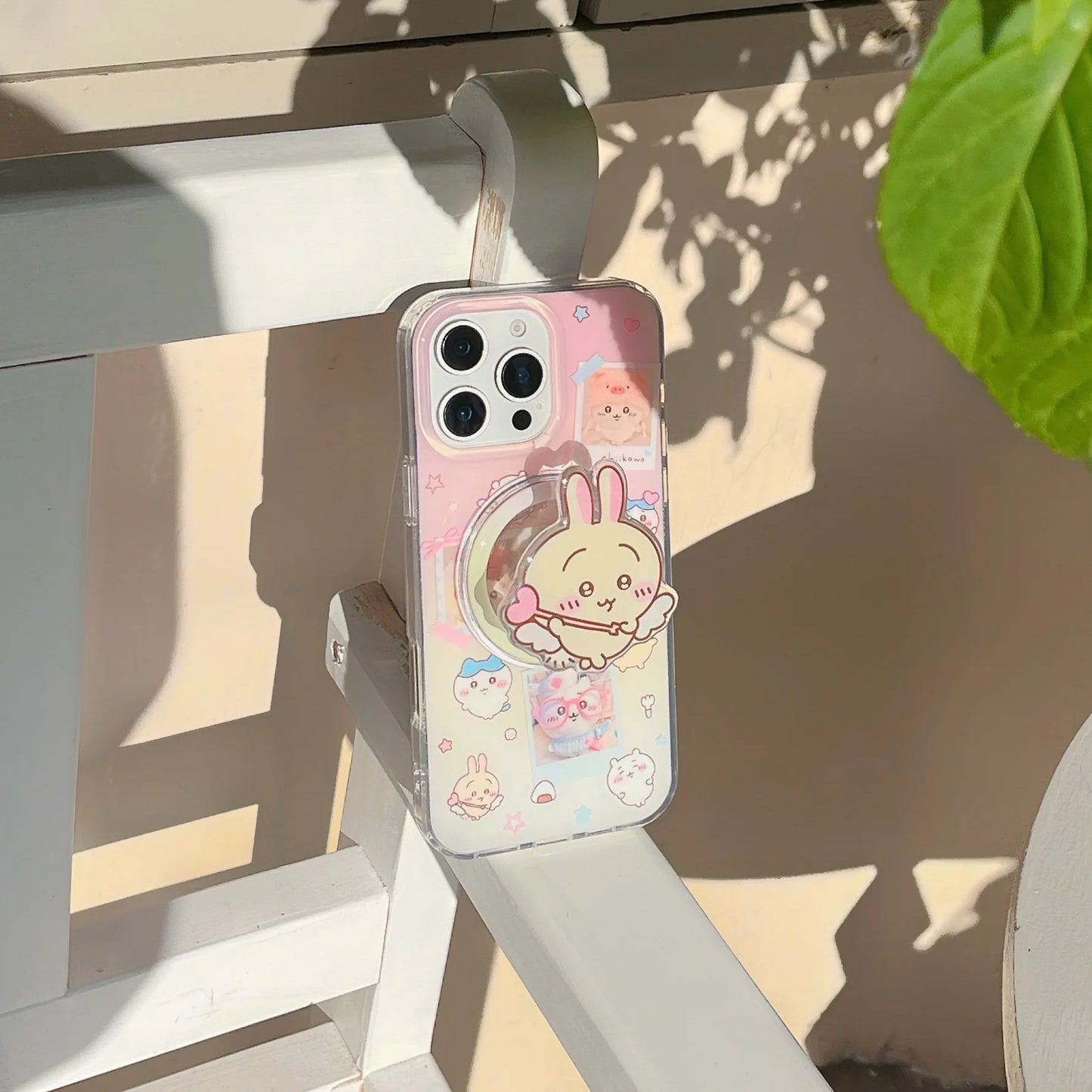 Sweet Pastel Bunny Collage Phone Case With MagSafe Holder