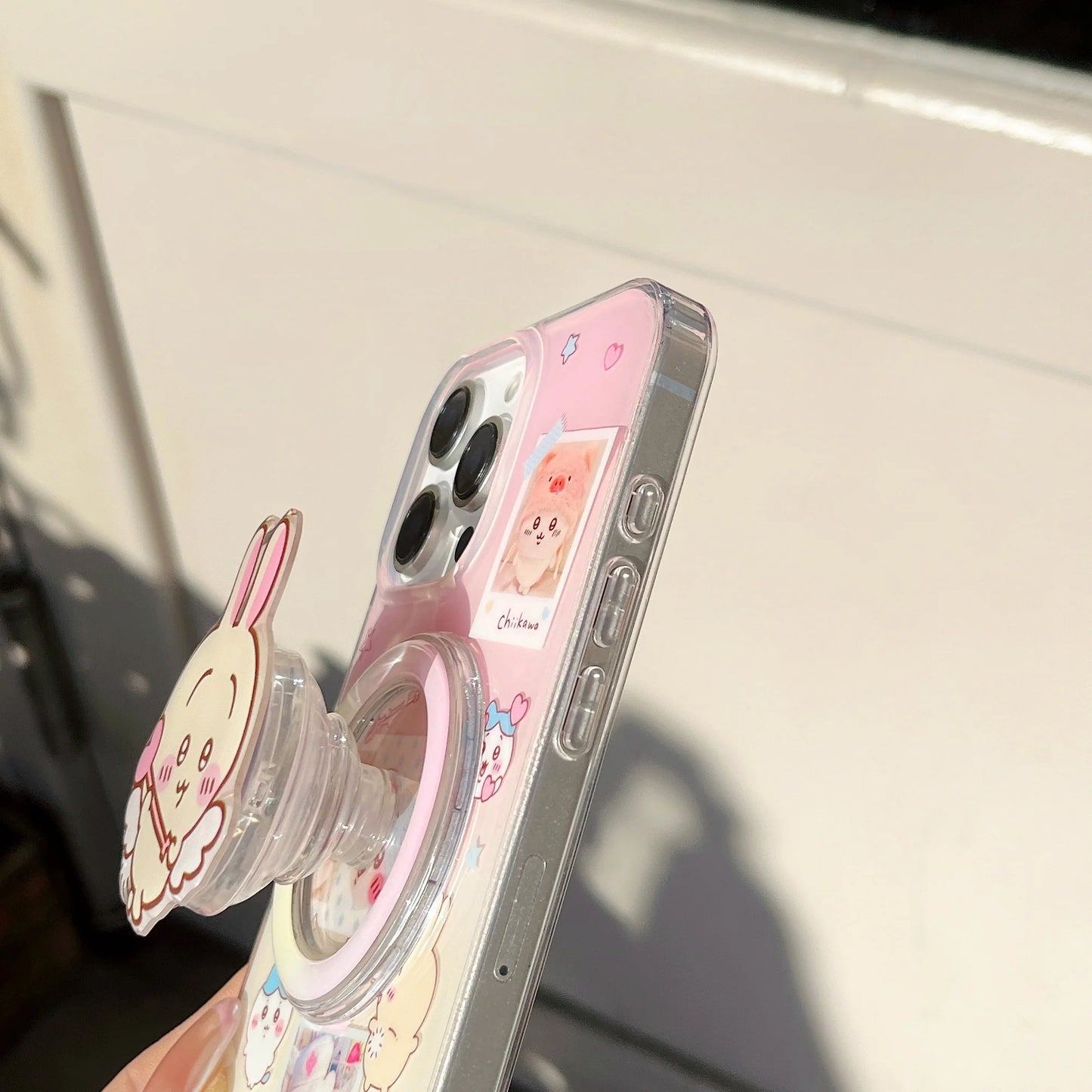 Sweet Pastel Bunny Collage Phone Case With MagSafe Holder