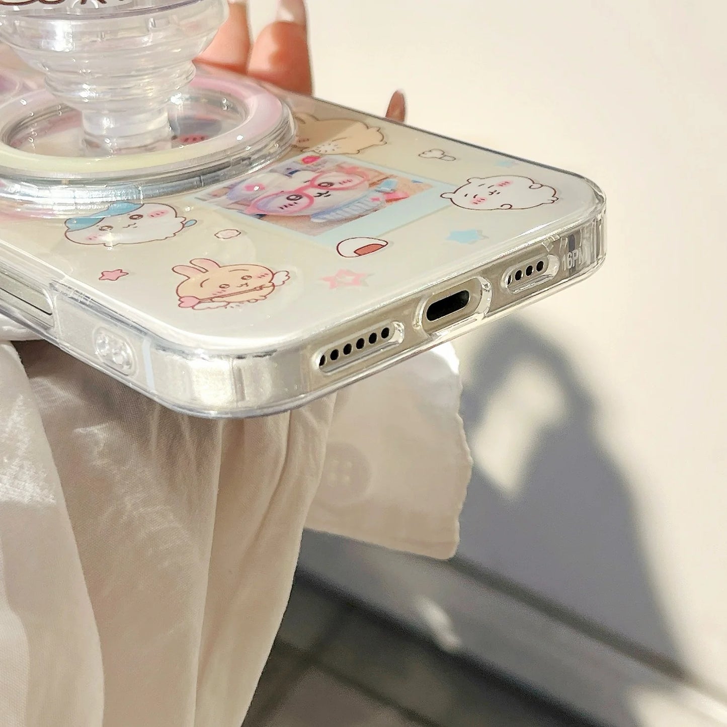 Sweet Pastel Bunny Collage Phone Case With MagSafe Holder