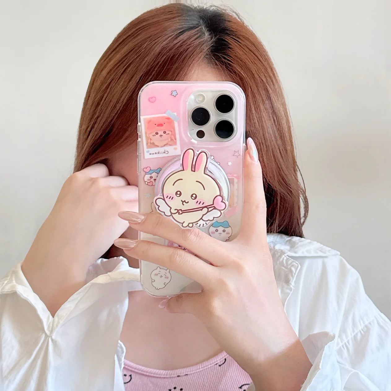 Sweet Pastel Bunny Collage Phone Case With MagSafe Holder
