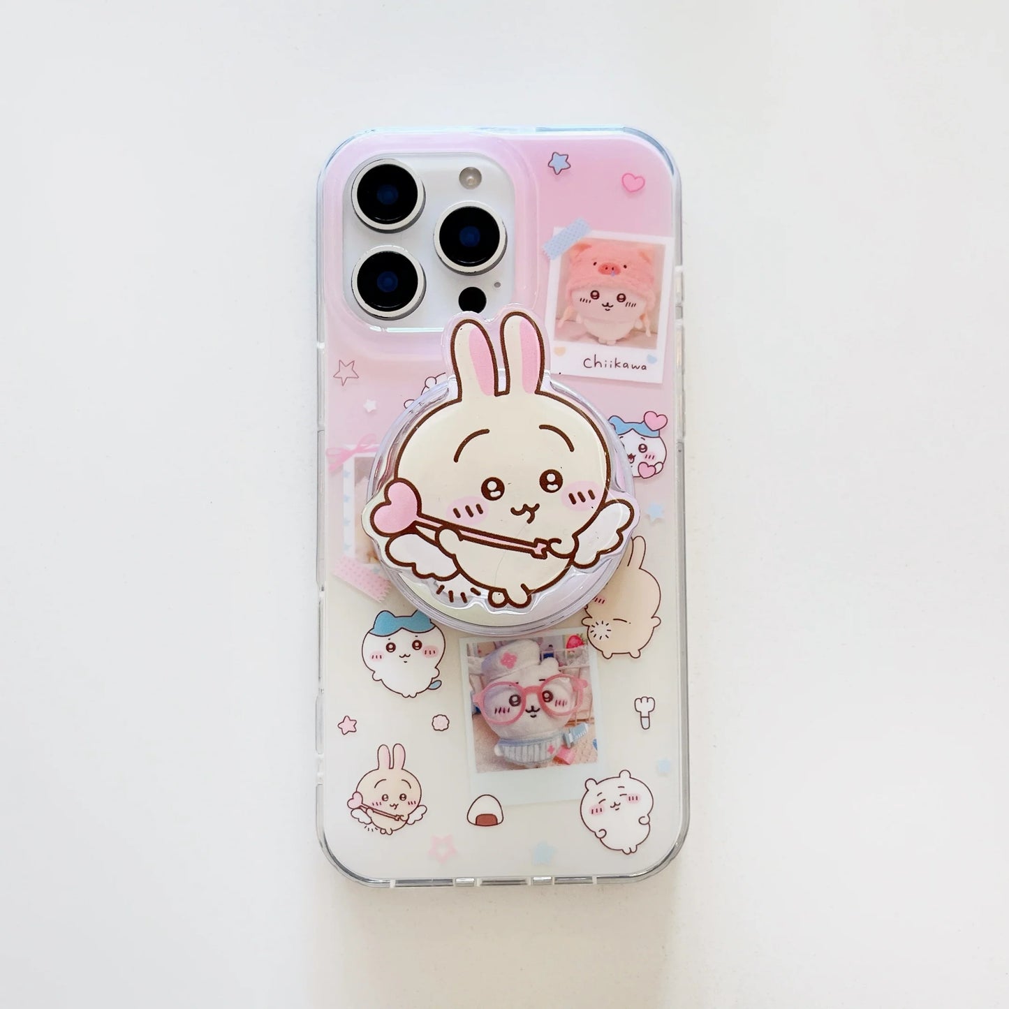 Sweet Pastel Bunny Collage Phone Case With MagSafe Holder