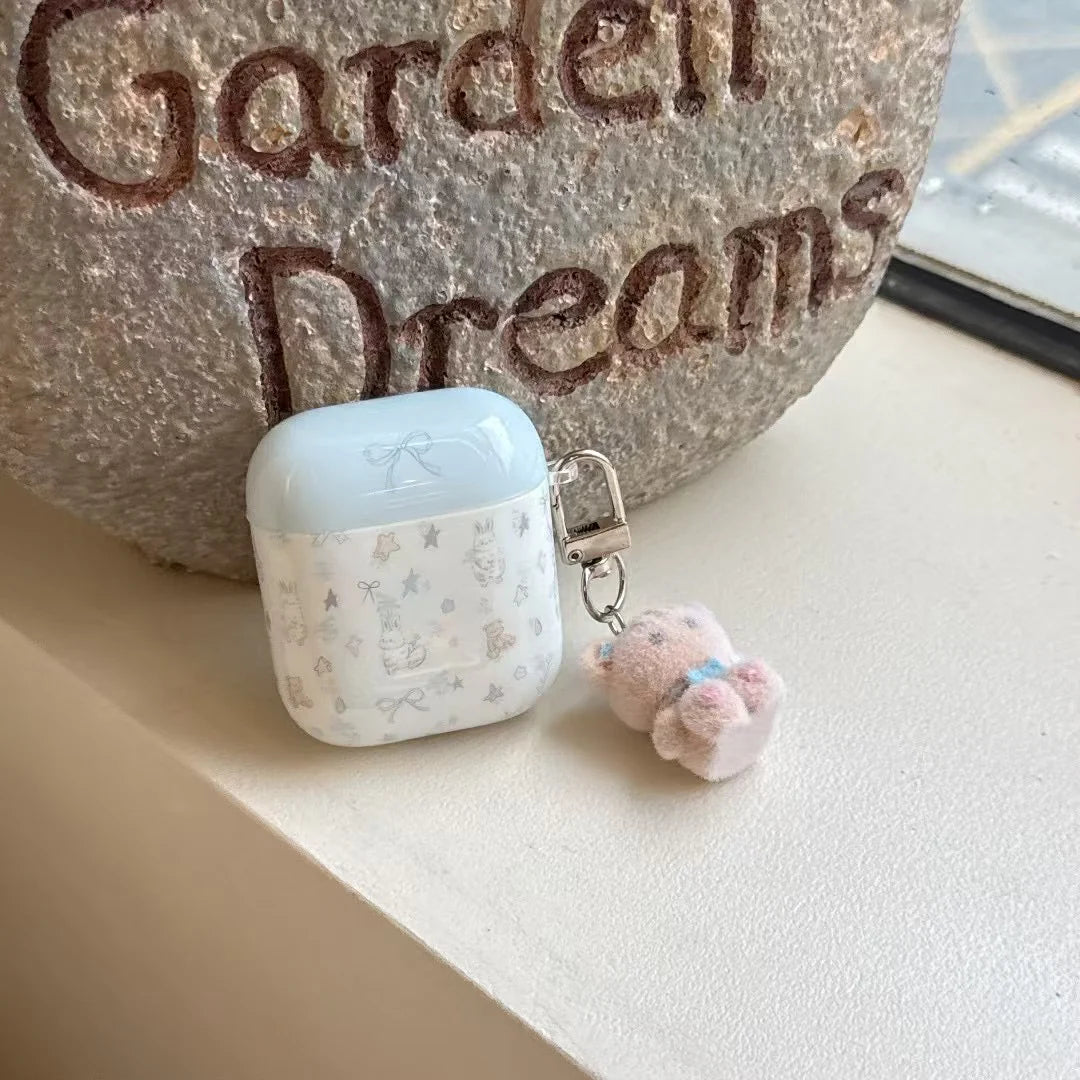 Soft Hug Teddy AirPods Case With Tiny Bear Charm