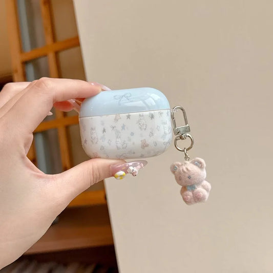 Soft Hug Teddy AirPods Case With Tiny Bear Charm