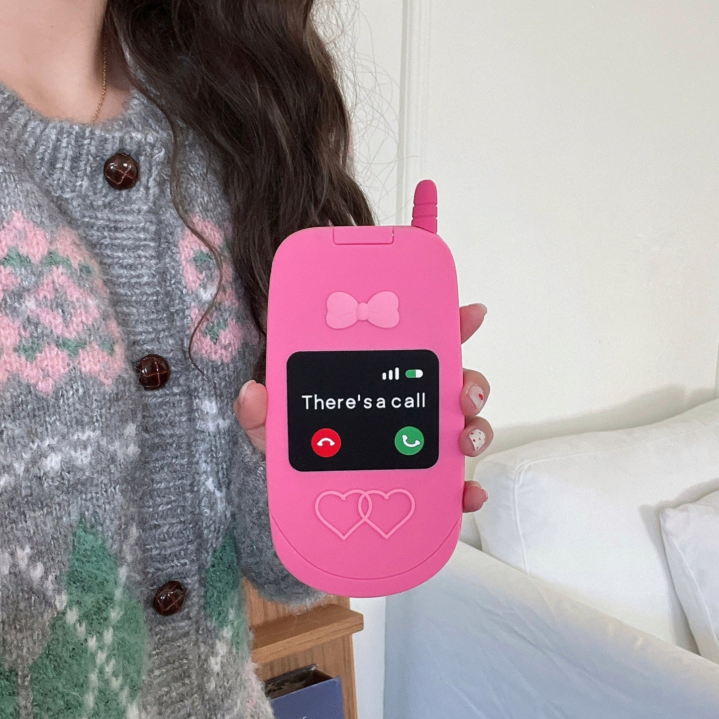 90s Flip Phone Style Silicone Phone Case