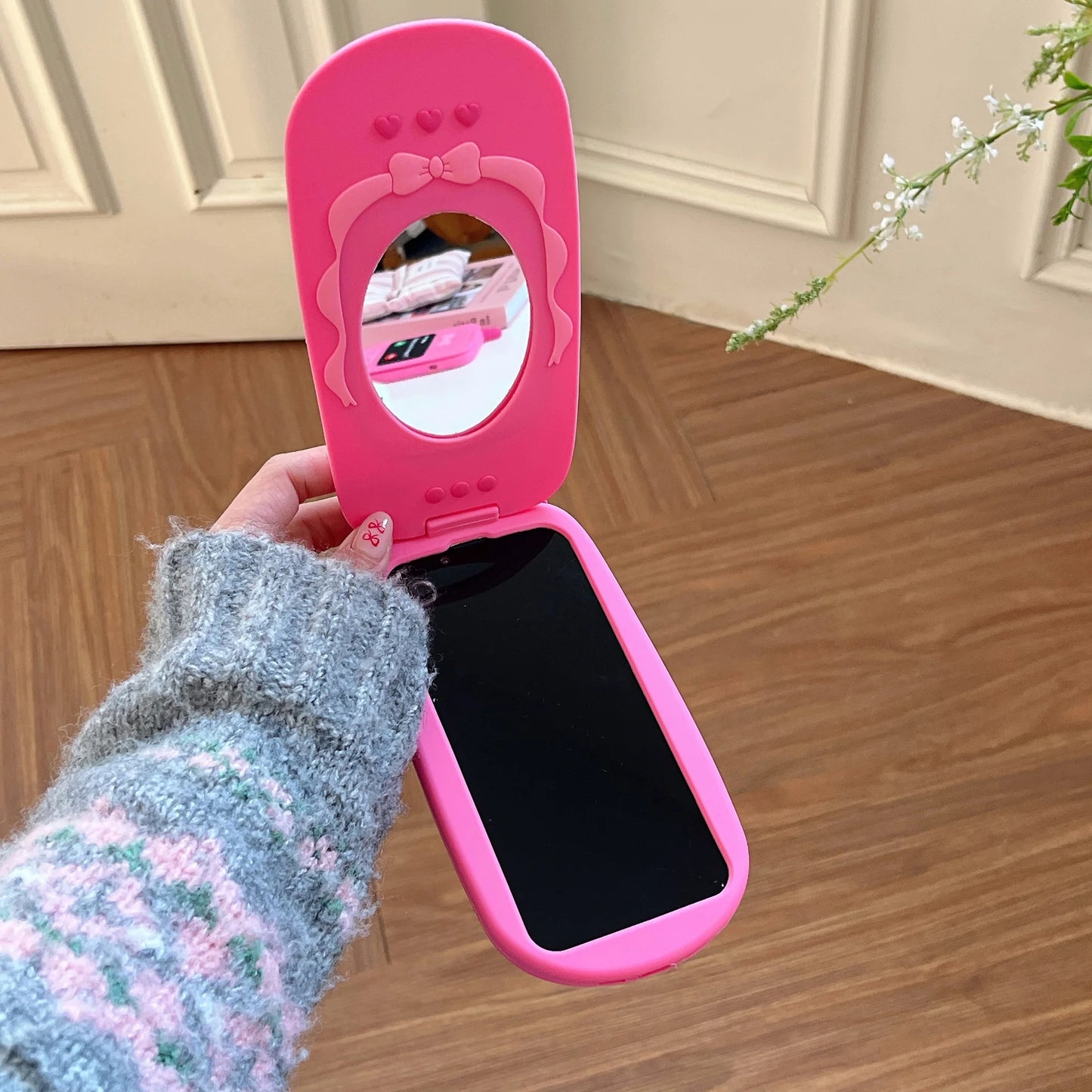 90s Flip Phone Style Silicone Phone Case