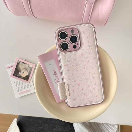 Luxury Floral Bow Leather Phone Case