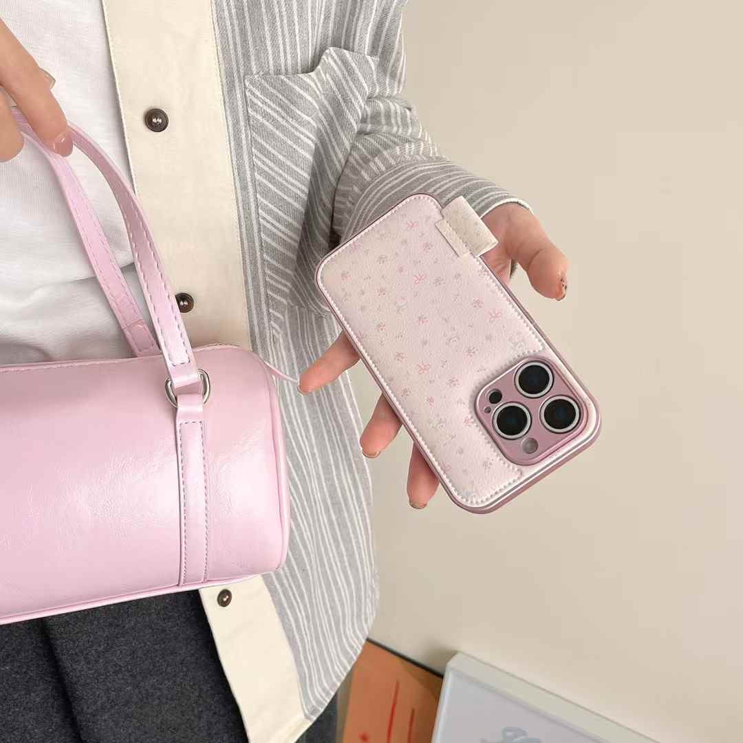 Luxury Floral Bow Leather Phone Case