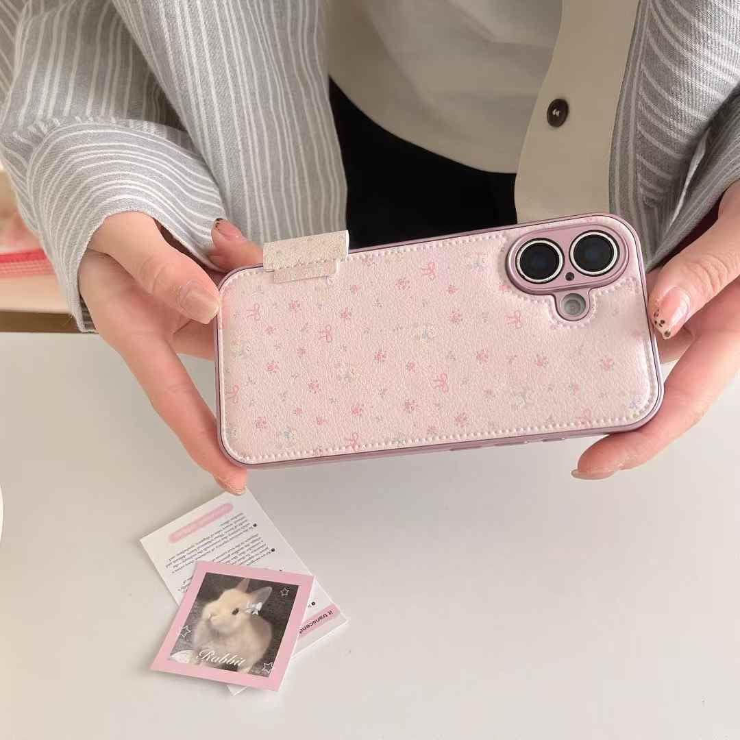 Luxury Floral Bow Leather Phone Case