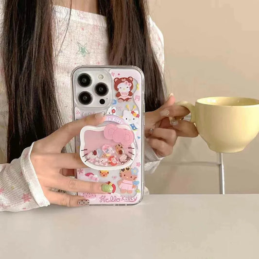 Hello Kitty Cartoon Phone Case With MagSafe Holder