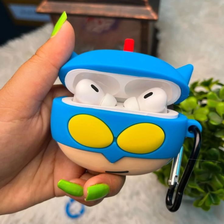 Airpods Case Soft Silicone Cover With Hook Clip For Airpods (Action Kamen)