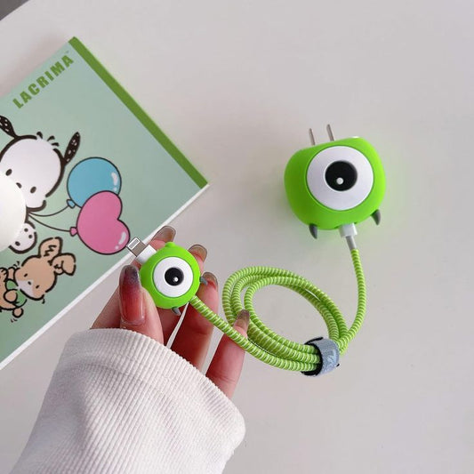 Cute Cartoon Series Fast Charger Protector for iPhone(Mike Monster)