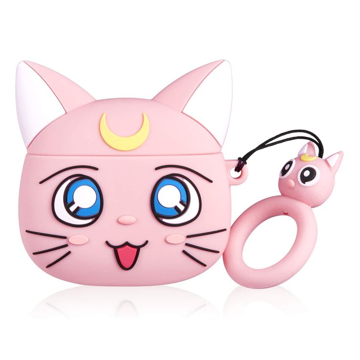 Airpods Case Soft Silicone Cover With Hook Clip For Airpods (Sailor Moon)