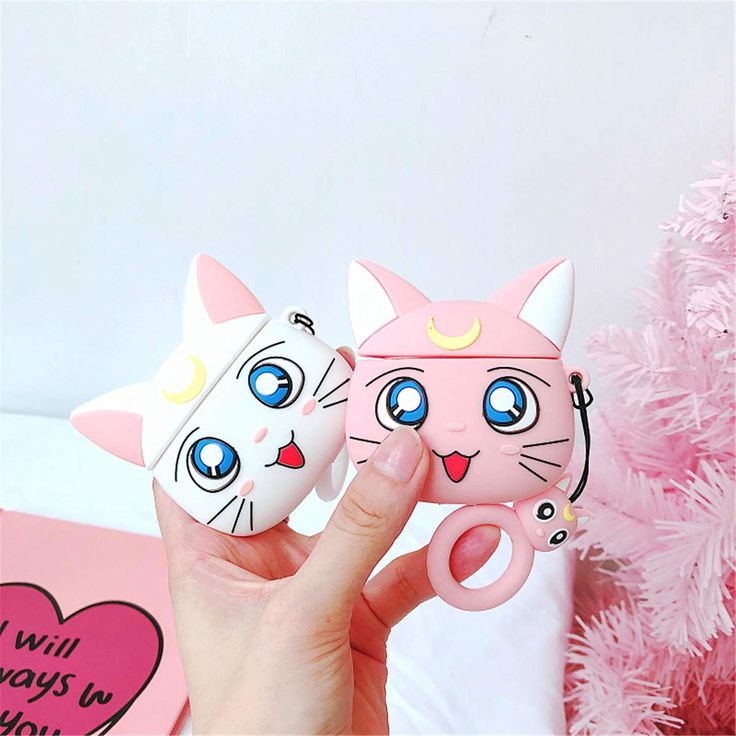 Airpods Case Soft Silicone Cover With Hook Clip For Airpods (Sailor Moon)