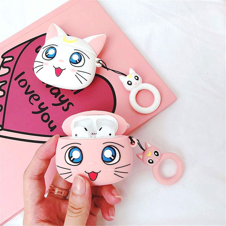 Airpods Case Soft Silicone Cover With Hook Clip For Airpods (Sailor Moon)