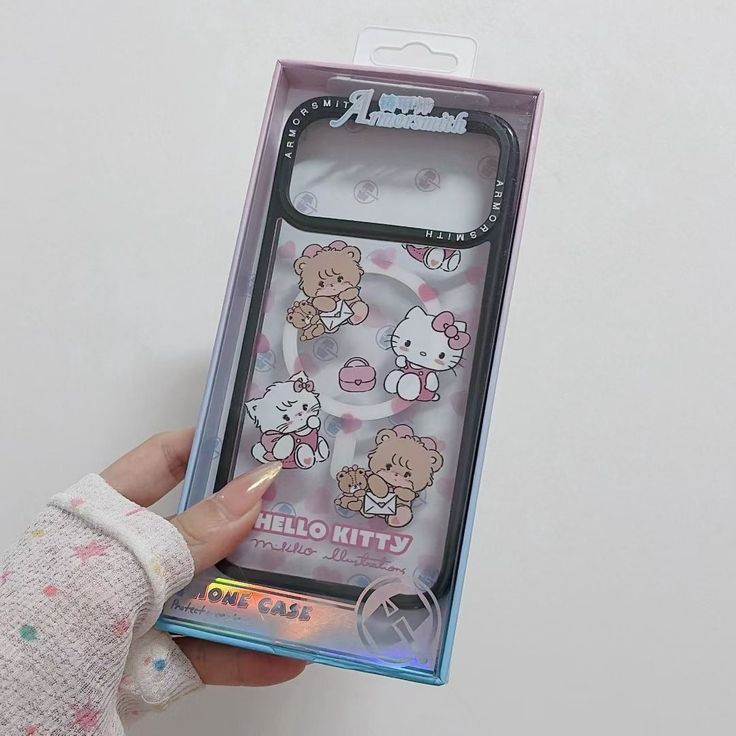 Pink kawaii kitty phone case with charm & MagSafe holder