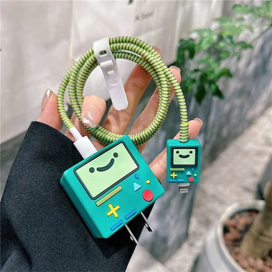 Cute Cartoon Series Fast Charger Protector Case (Teal-Switch)