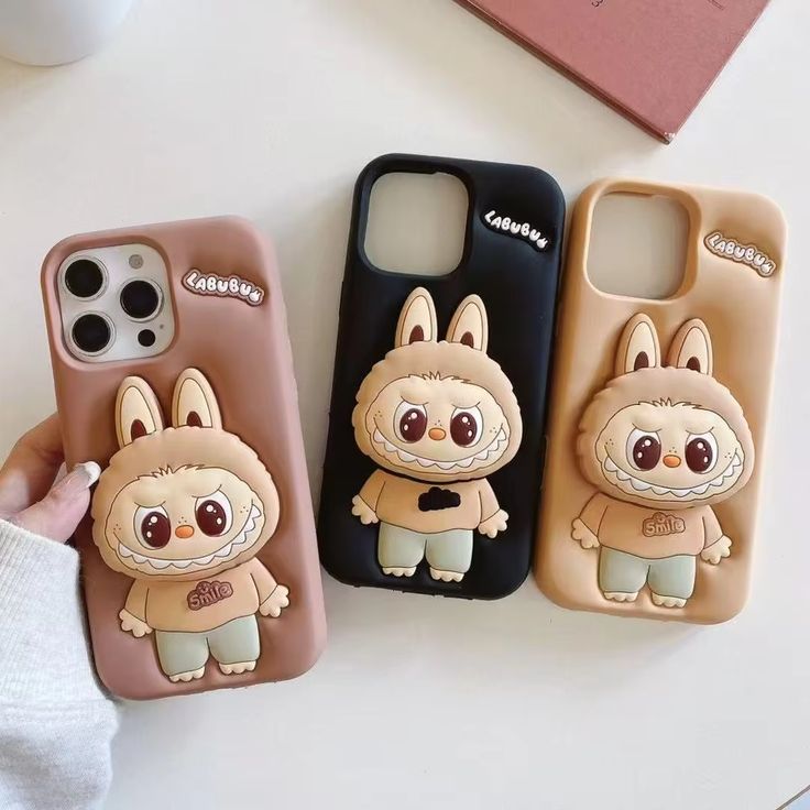 Labubu CuddlePop Silicone With Pop Stand Phone Case