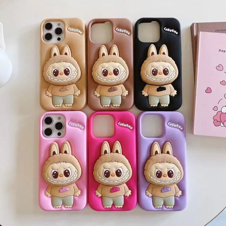 Labubu CuddlePop Silicone With Pop Stand Phone Case