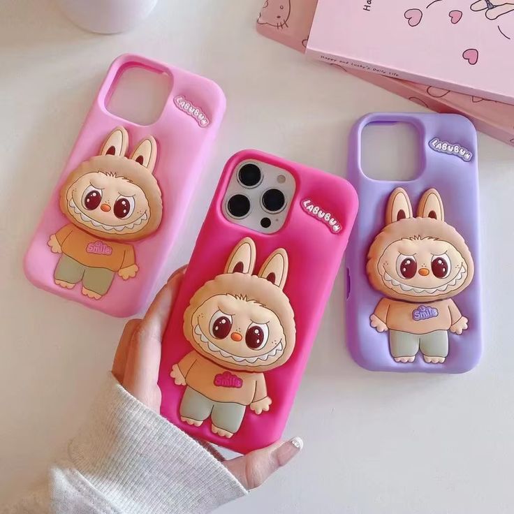 Labubu CuddlePop Silicone With Pop Stand Phone Case