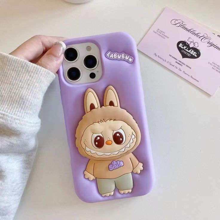 Labubu CuddlePop Silicone With Pop Stand Phone Case