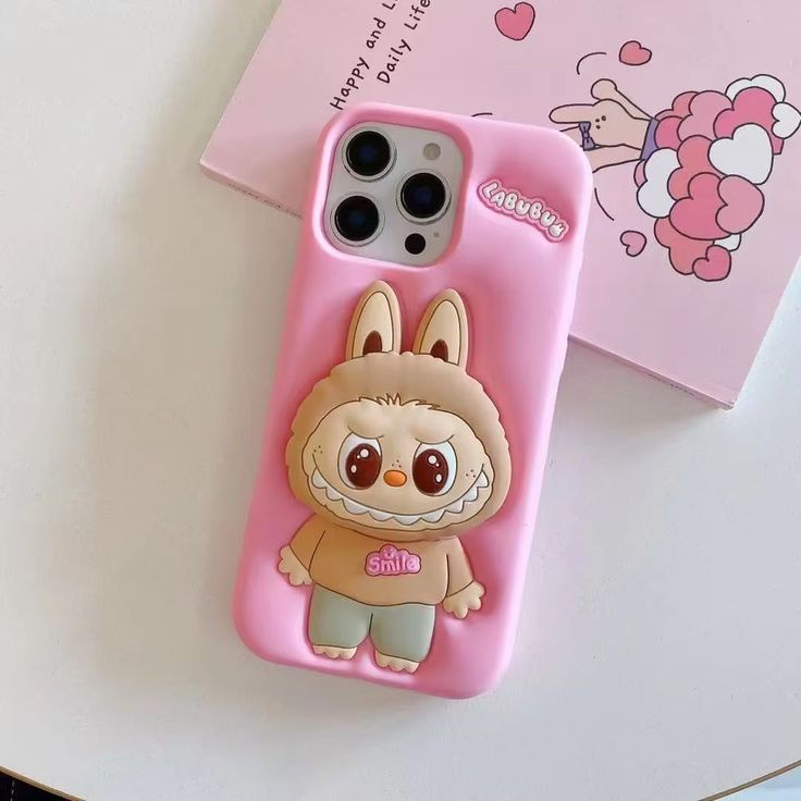 Labubu CuddlePop Silicone With Pop Stand Phone Case