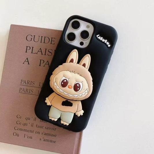 Labubu CuddlePop Silicone With Pop Stand Phone Case