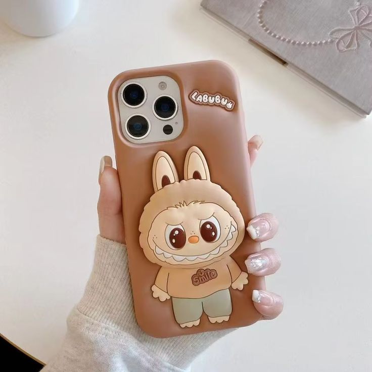Labubu CuddlePop Silicone With Pop Stand Phone Case