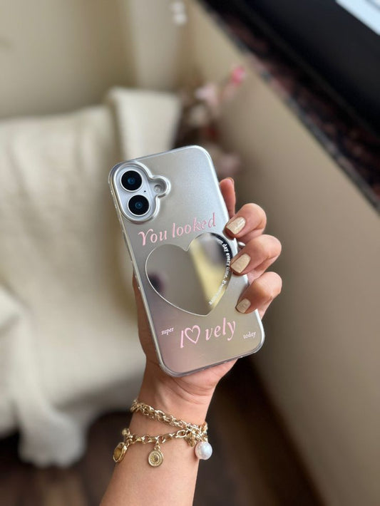 You Looked Lovely Silver Heart Phone Case