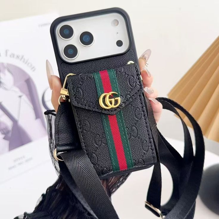 Luxury Crossbody Wallet Phone Case With Adjustable Strap