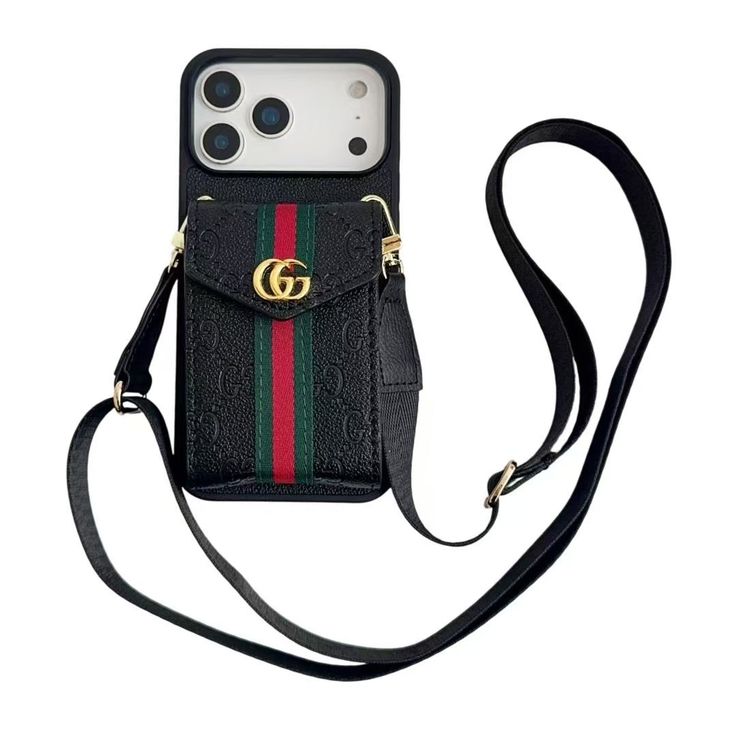 Luxury Crossbody Wallet Phone Case With Adjustable Strap