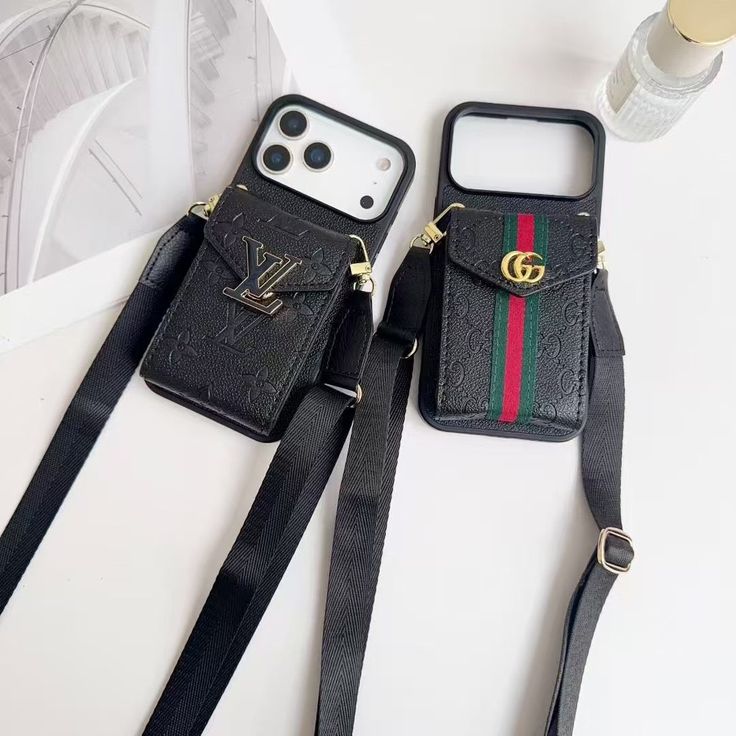 Luxury Crossbody Wallet Phone Case With Adjustable Strap