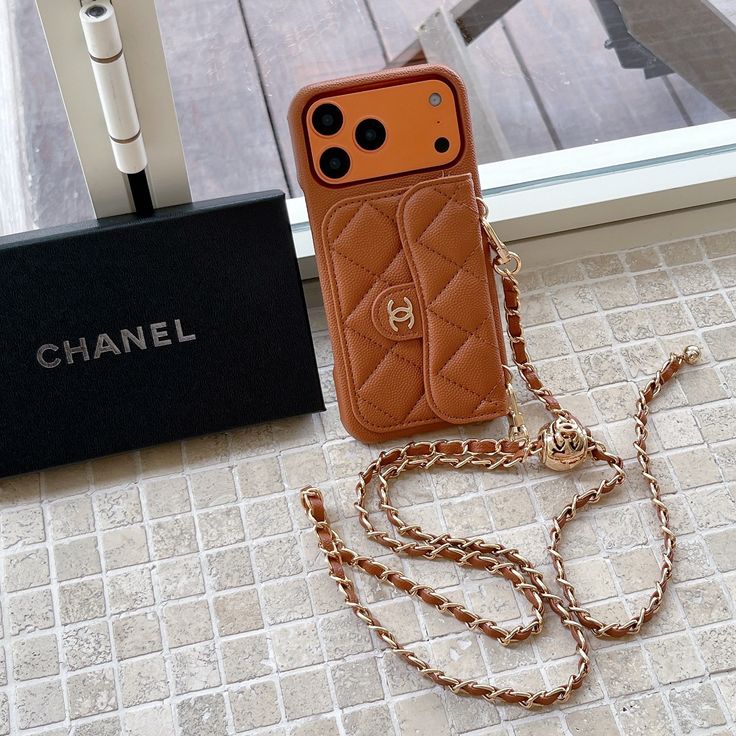 Luxury Quilted Phone Case with Chain Strap & Mini Purse Design