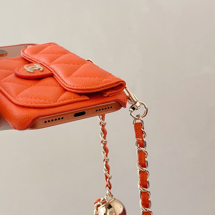 Luxury Quilted Phone Case with Chain Strap & Mini Purse Design