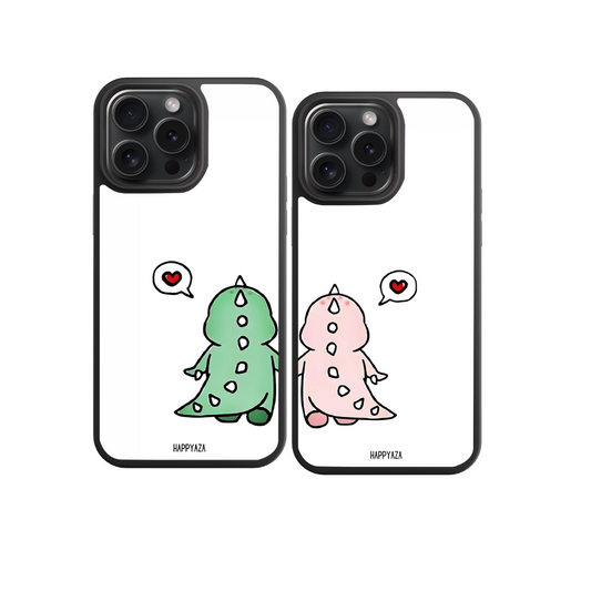 Dino Couple Love Designer Phone Case
