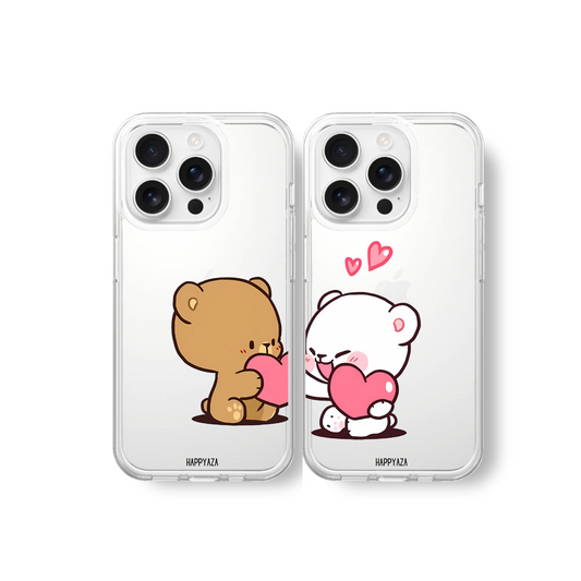 Lovey Dovey Bears Couple silicone phone case