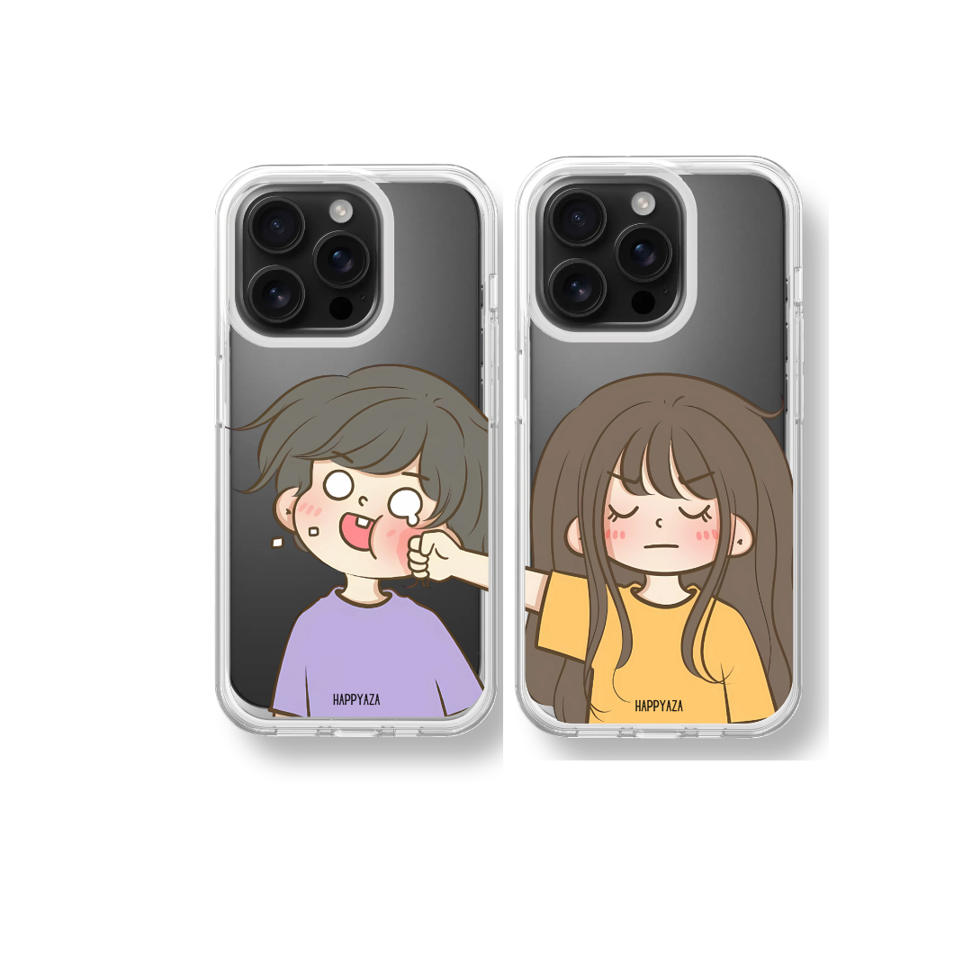 Cute Clash Couple silicone phone case