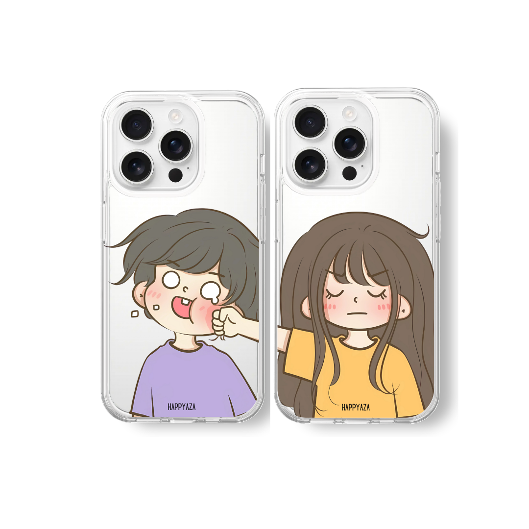 Cute Clash Couple silicone phone case