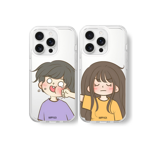 Cute Clash Couple silicone phone case