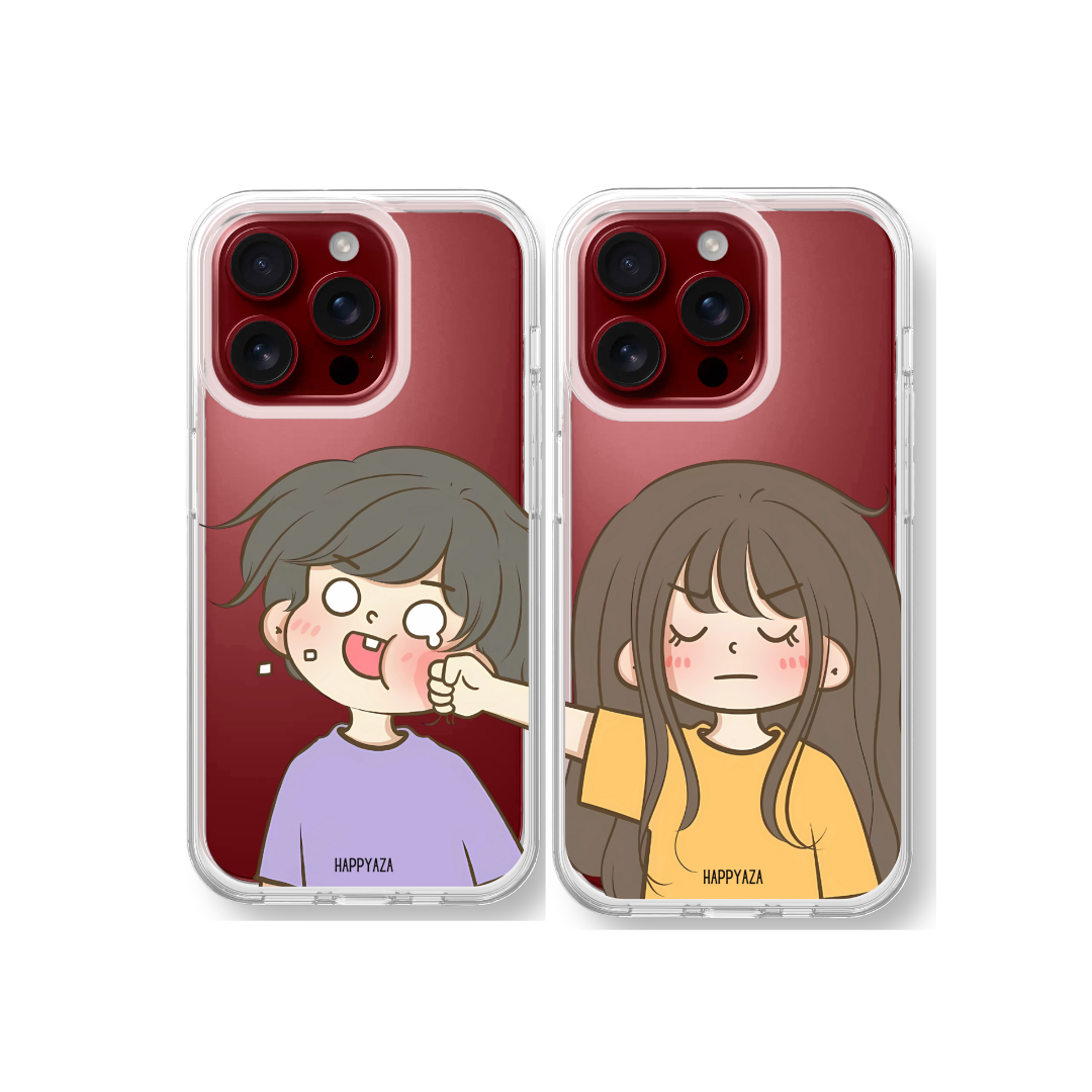 Cute Clash Couple silicone phone case