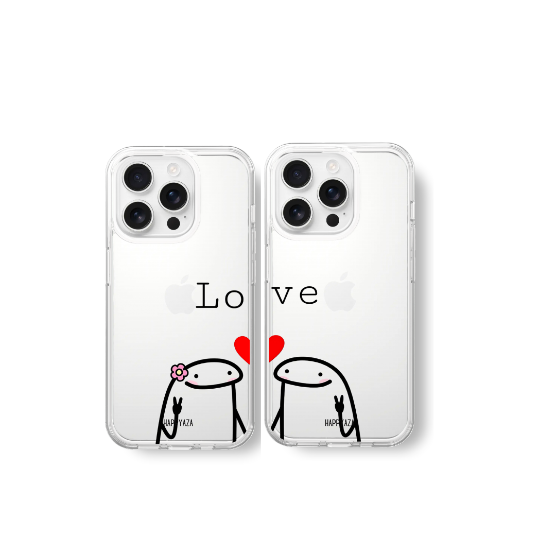Creative Cartoon Couple silicone phone case