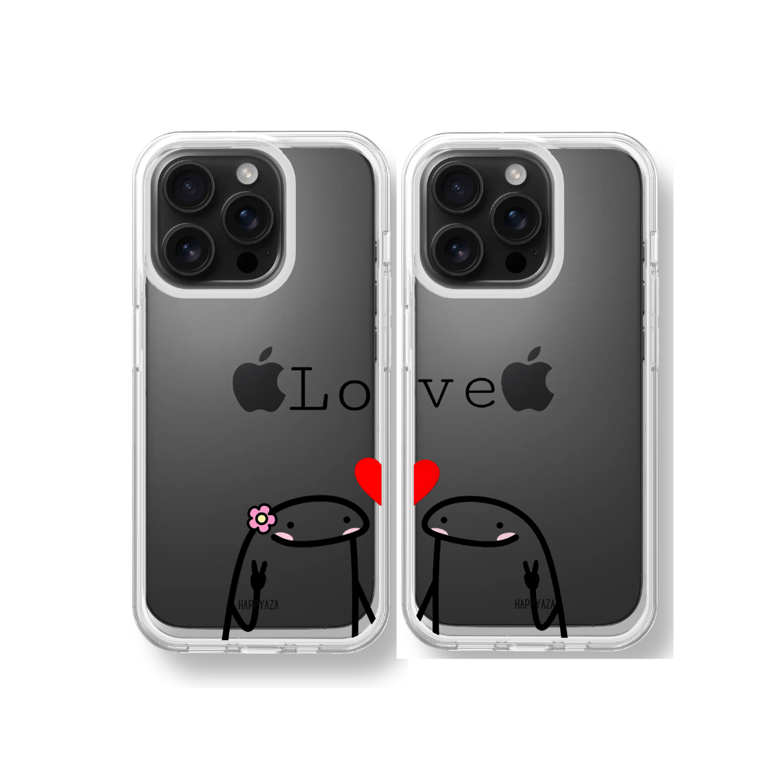 Creative Cartoon Couple silicone phone case