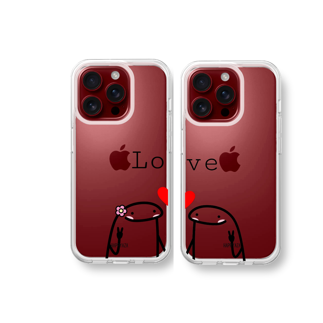 Creative Cartoon Couple silicone phone case